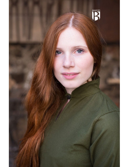 Ranwen middelaldertunika, olivengrøn