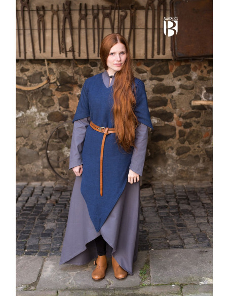Middeleeuwse tuniek Laylin, blauw