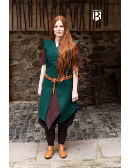 Túnica mujer Meril, lana verde