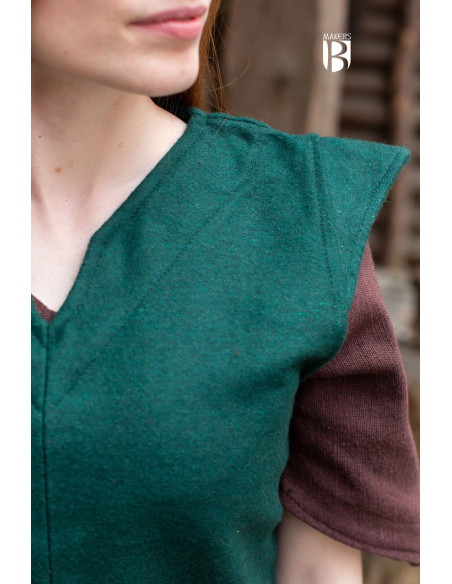 Túnica mujer Meril, lana verde