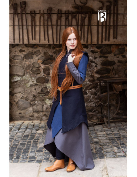 Meril damestuniek, blauwe wol