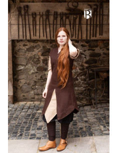 Meril damestuniek, bruine wol