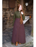 Falda medieval Mera, algodón marrón