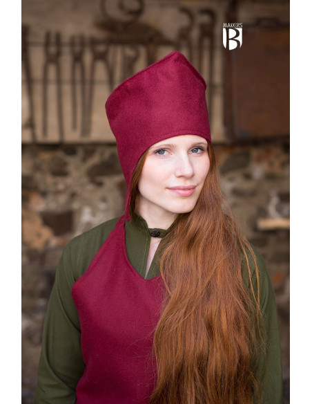 Farvel troldmandshat, rød uld