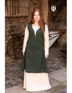 Vestido medieval Lannion, verde