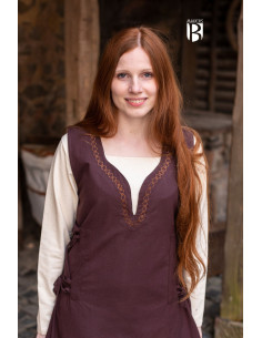 Vestido medieval Lannion, marrón 2