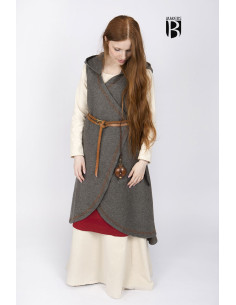 Brial medieval Myrana, lana gris
