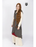 Brial medieval Myrana, lana gris