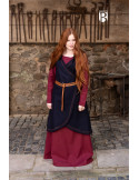 Brial medieval Myrana, lana azul