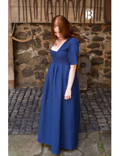 Frideswinde middeleeuwse jurk, blauw 2