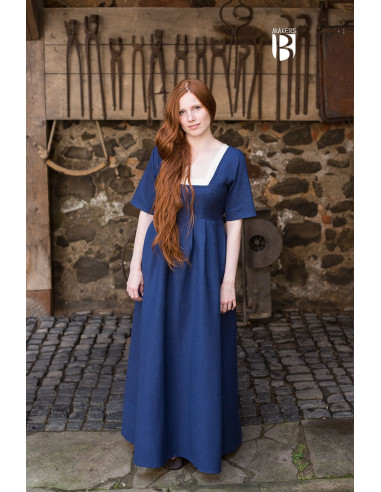 Vestido medieval Frideswinde, azul