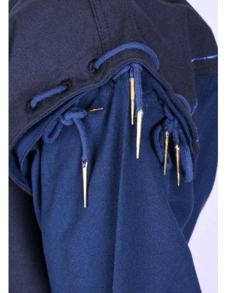 Middeleeuwse Tuniek Blauw-Donkerblauw met afneembare mouwen