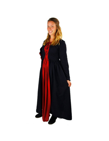 Vestido medieval mujer Morgana - Negro ⚔️ Tienda-Medieval