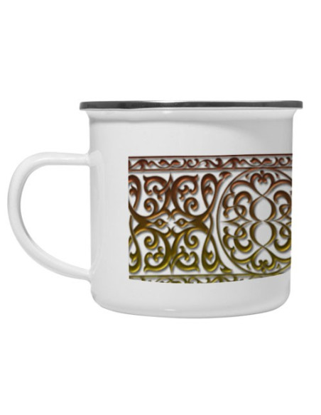 Taza latón Vintage Cenefa Medieval