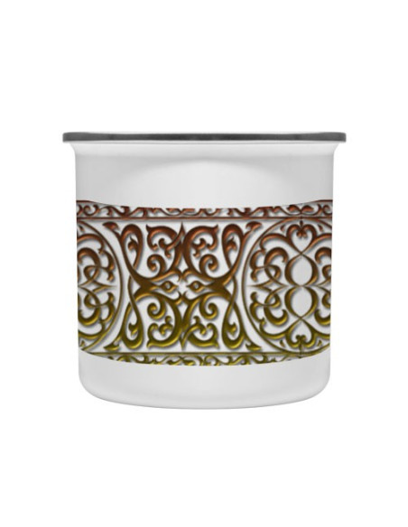 Taza latón Vintage Cenefa Medieval