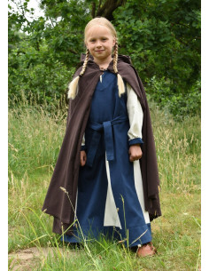 Middeleeuwse mantel voor kinderen, bruin