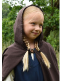 Capa medieval para niños, marrón