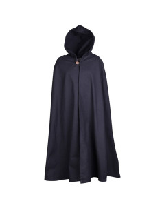 Capa medieval para niños, negra