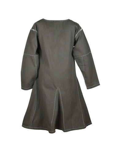 Túnica medieval manga larga Askur, verde oliva