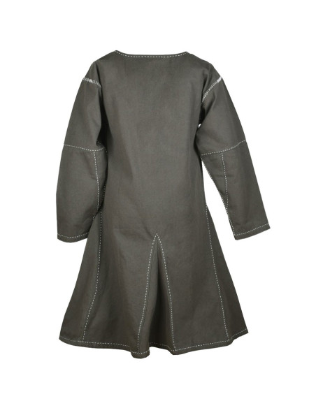 Túnica medieval manga larga Askur, verde oliva