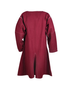 Middeleeuwse tuniek Askur met lange mouwen, rood 2