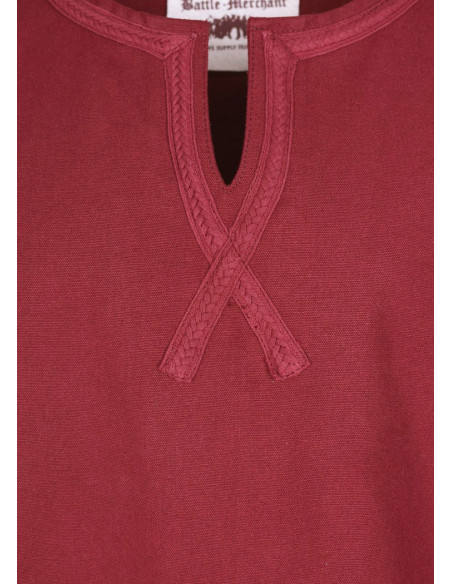 Túnica medieval larga Albrecht, rojo