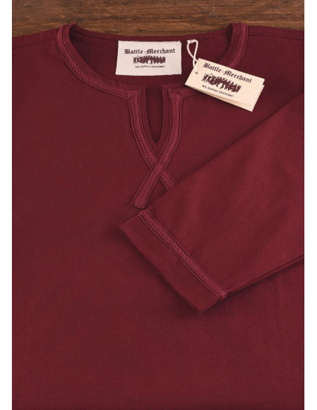 Túnica medieval larga Albrecht, rojo