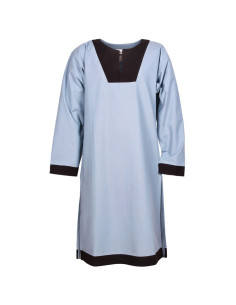Túnica medieval larga Vallentin, gris