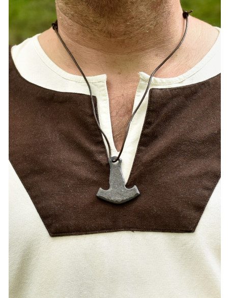 Túnica medieval larga Vallentin, blanca