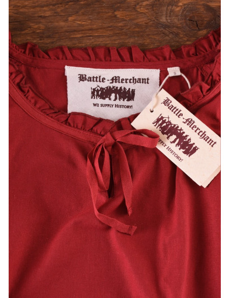 Middeleeuwse blouse vrouw Birga, rood