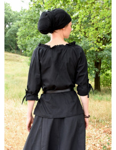 Middelalderbluse kvinde Birga, sort 2