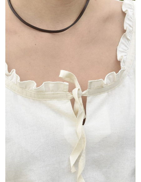 Middelalder bluse kvinde Birga, hvid