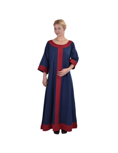 Gudrun Mittelalterkleid, blau-rot