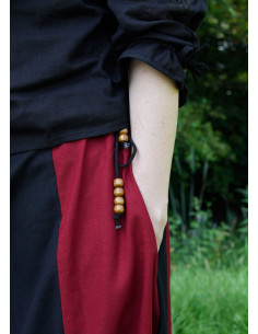 Lange rood-zwarte middeleeuwse rok 2