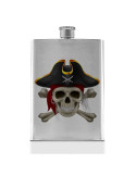 Piratenschädelflasche aus Edelstahl