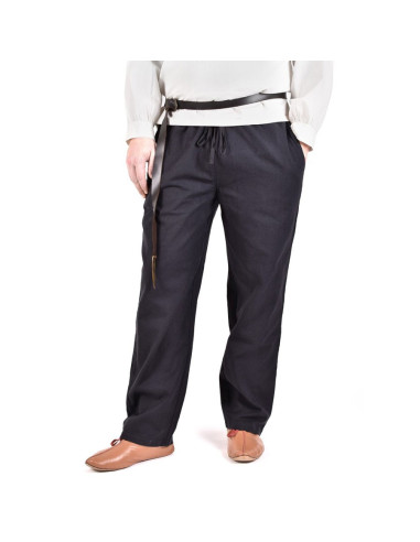 Pantalones medievales Hagen, negro
