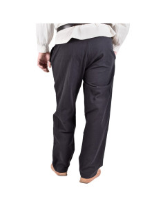 Pantalones medievales Hagen, negro 2