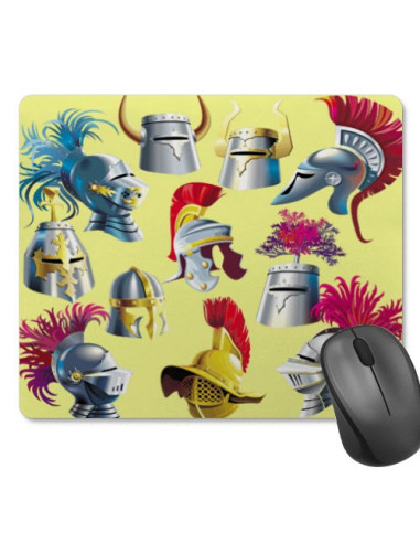 Historische Helme Rechteckiges Mauspad (23,5x19,5 cm)
