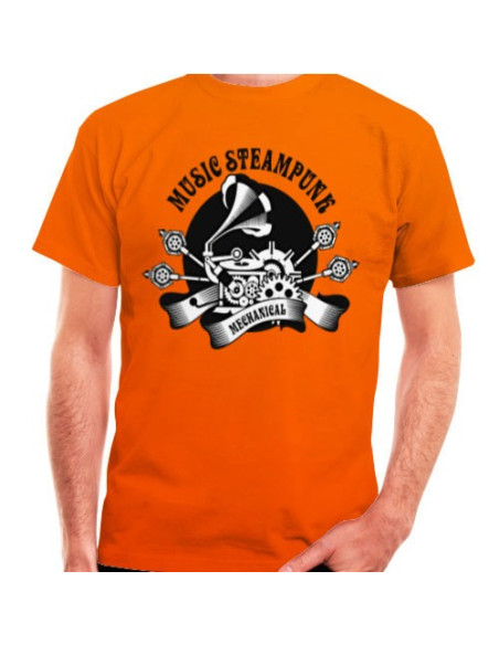 Camiseta Naranja SteamPunk, manga corta Camiseta Naranja SteamPunk, manga corta