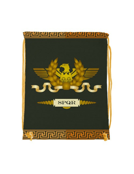 Rygsæk med snoretræk Roman Legion SPQR (34x42 cm.)