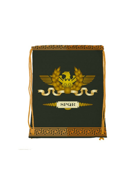 Rucksack mit Kordelzug, römische Legion SPQR (34 x 42 cm).