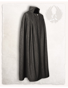 Capa medieval cuello alto, lana