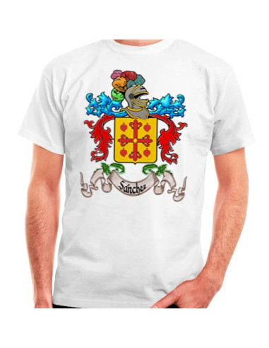 Personlig T-shirt med Heraldic Shield 1 Efternavn