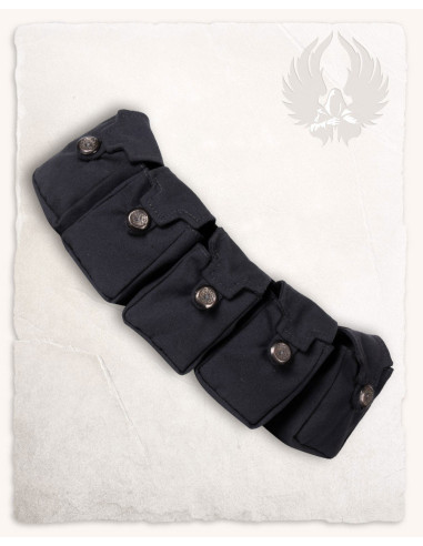 Cinturón medieval con 5 bolsillos