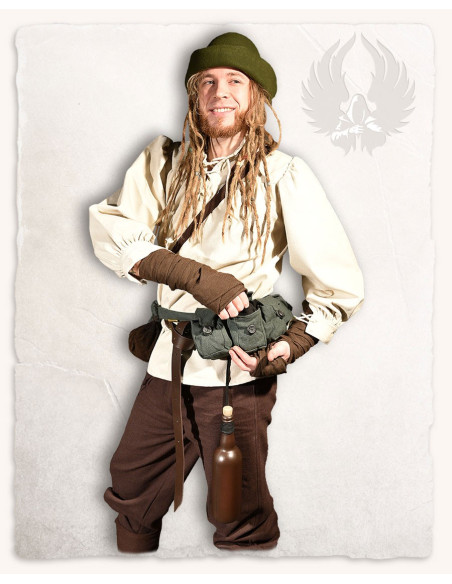 Middelalderbælte med 5 lommer