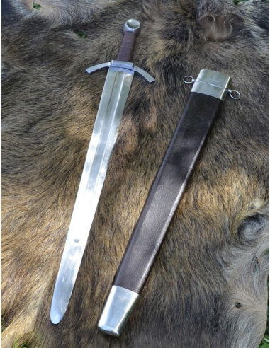 Espada medieval de una mano, hoja ancha