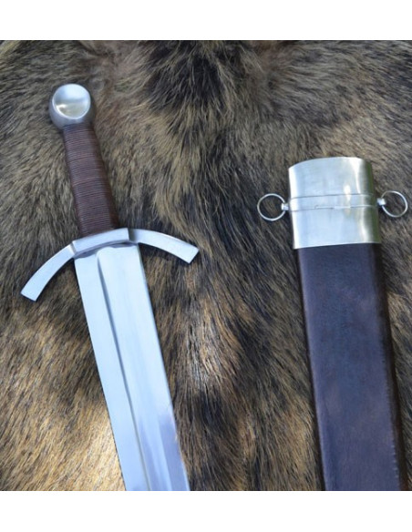 Einhändiges mittelalterliches Schwert, breite Klinge