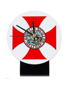 Reloj de mesa Redondo Caballeros Templarios (12x14,5 cms.)