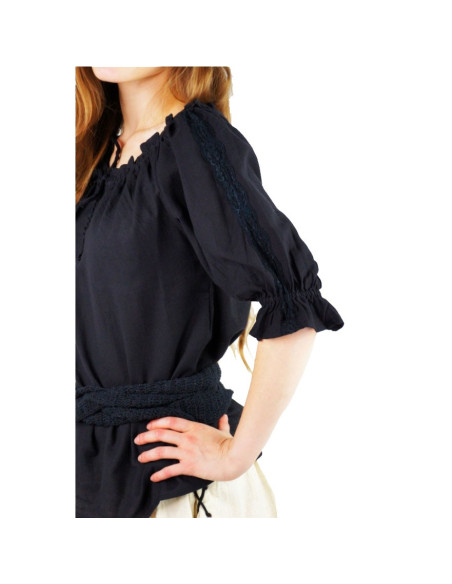 Middeleeuwse blousebanden, 2 kleuren (rood-zwart)