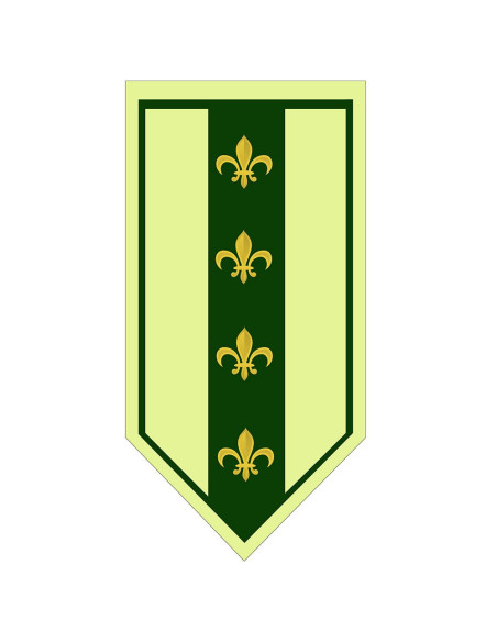 Estandarte Medieval Verde Flor de Lis